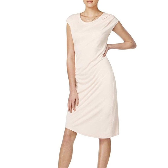 Bar III Cupro Asymmetrical Hem Sheath Medium Dress - Picture 4 of 13